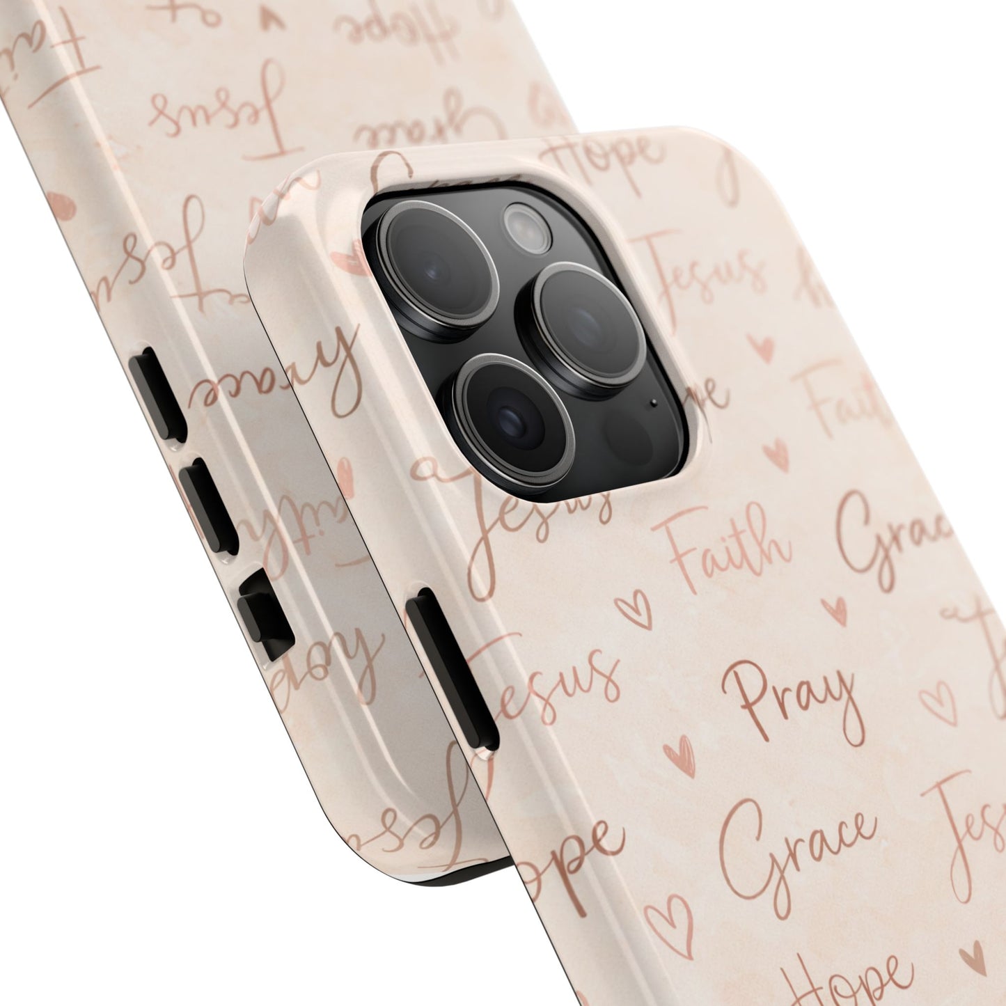 Pray Grace Hope Phone Case | Christian Floral iPhone Case