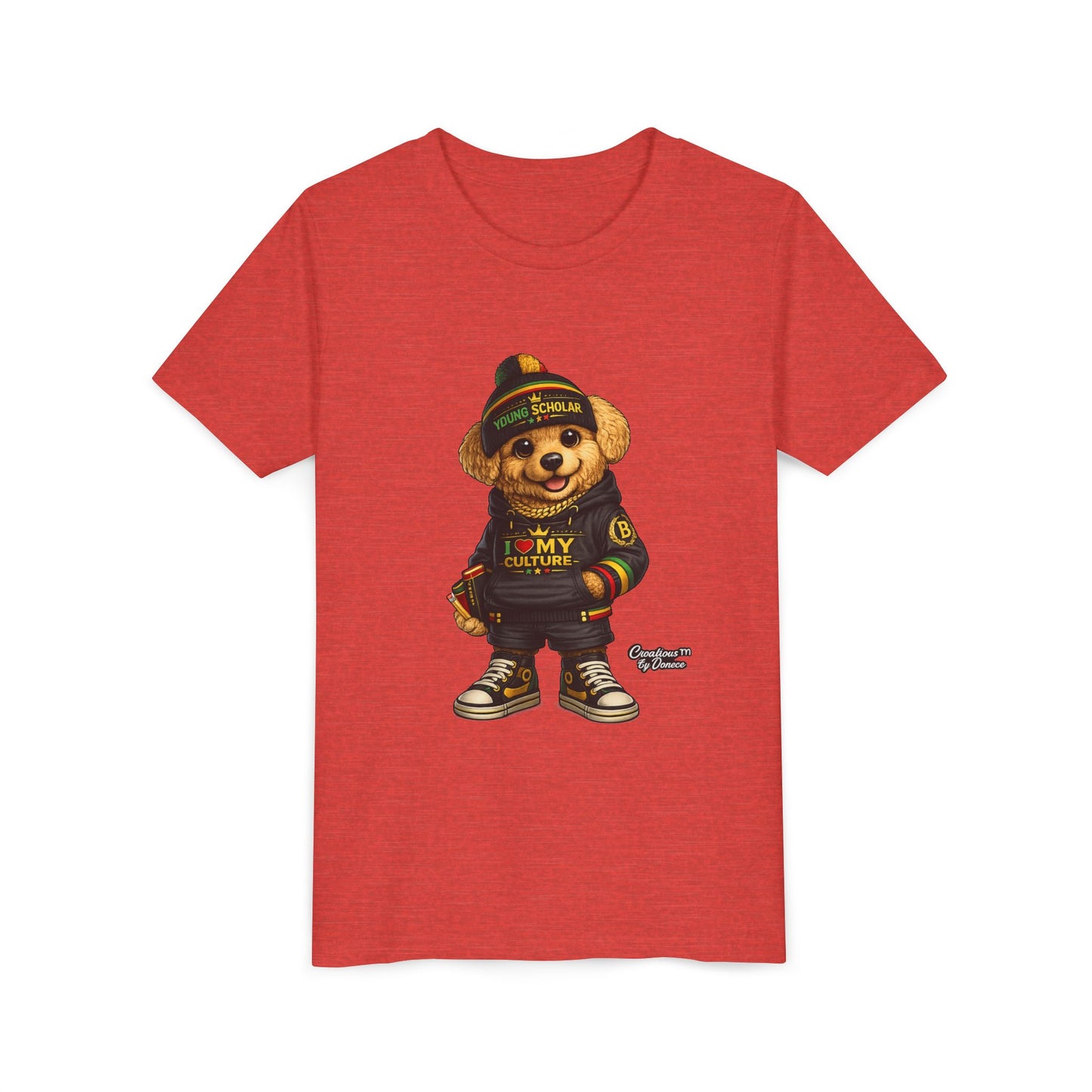 Youth Bear Graphic Tee – "I Love My Culture" Urban Streetwear