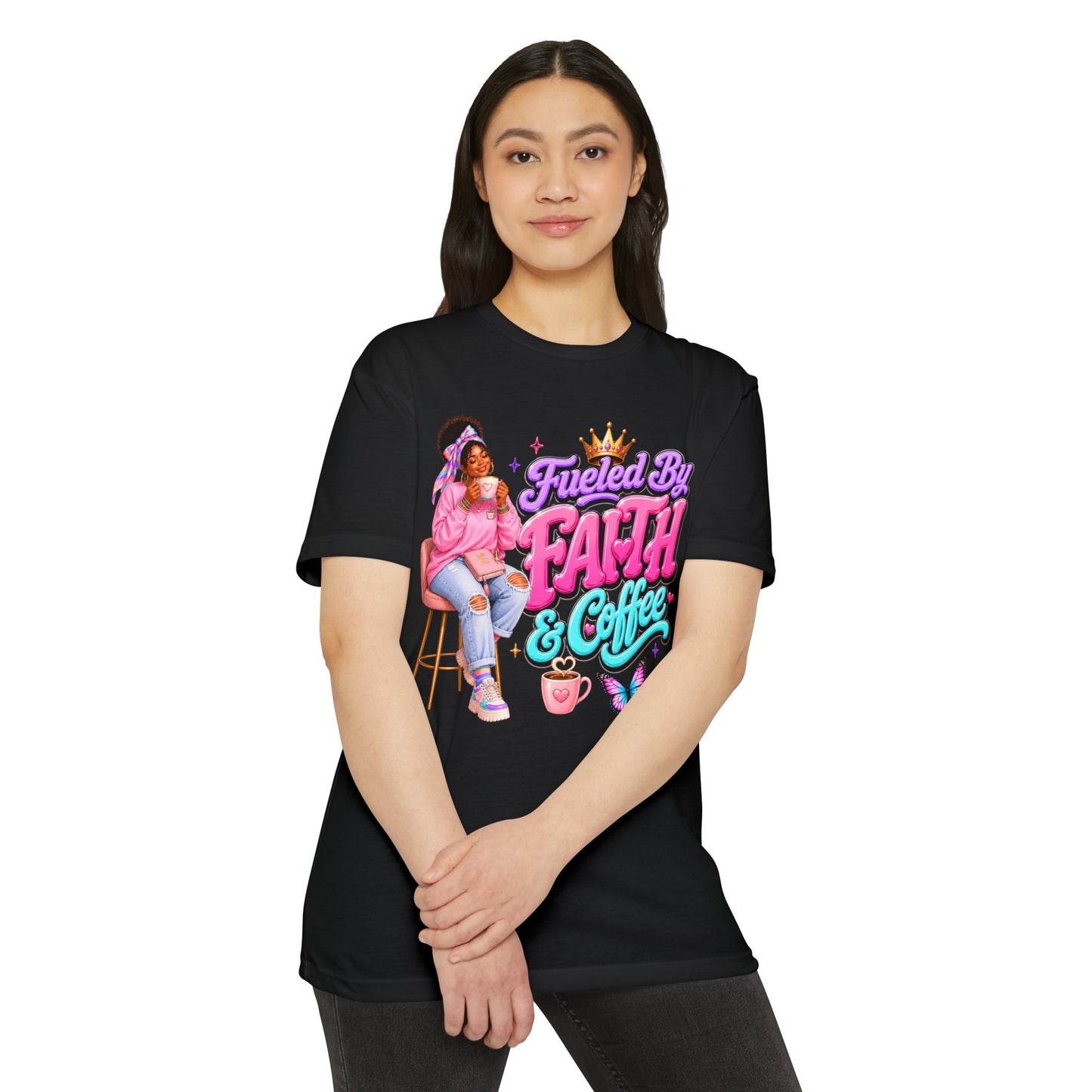 Fueled by Faith & Coffee T-Shirt — Christian Inspirational Graphic Tee