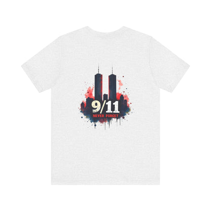 9/11 Never Forget T-Shirt — World Trade Center Memorial Tee