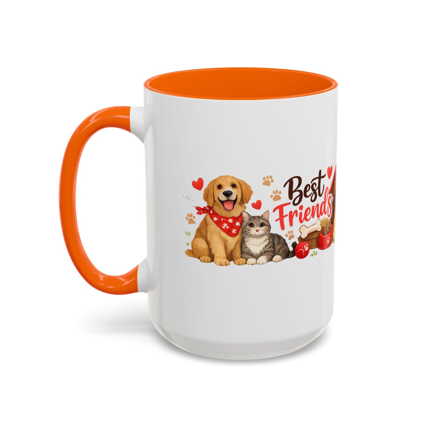 Dog Lover Accent Coffee Mug — “Love is a Four-Legged Word” Ceramic Gift