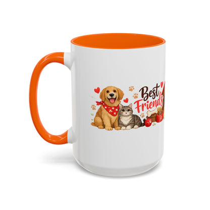 Dog Lover Accent Coffee Mug — “Love is a Four-Legged Word” Ceramic Gift