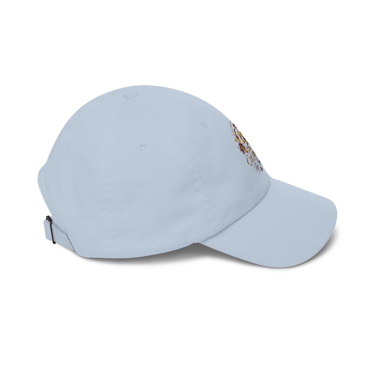 Dad Cap — Floral Gold 'Creations By Donece' Logo Embroidered Hat