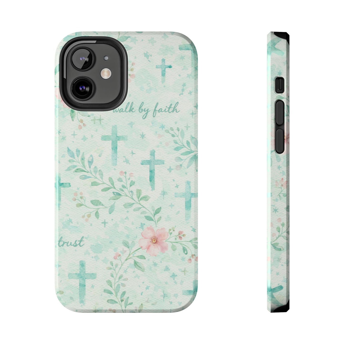 Walk By Faith Phone Case | Christian floral iPhone Case