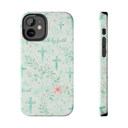 Walk By Faith Phone Case | Christian floral iPhone Case