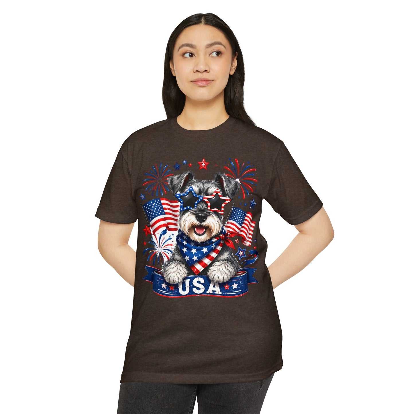 Patriotic Schnauzer USA T-Shirt