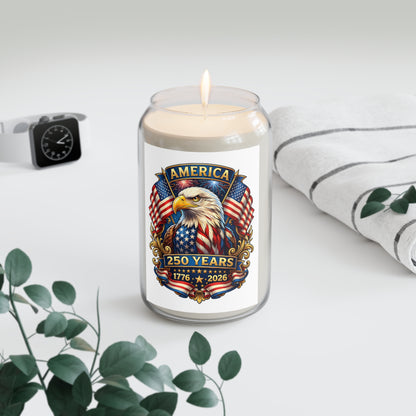 Patriotic Eagle Soy Candle — "America 250 Years 1776–2026" 13.75oz