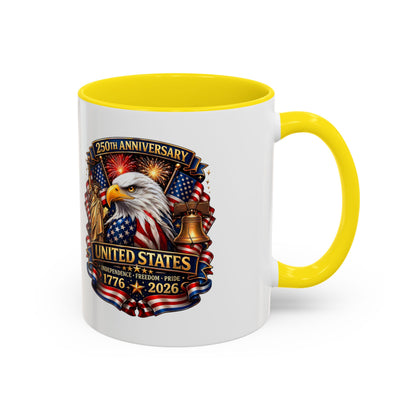250th Anniversary United States Eagle Coffee Mug – Patriotic 1776–2026 Accent Mug