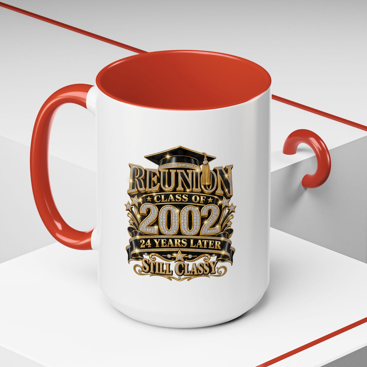 Class of 2002 Reunion Coffee Mug — "Still Classy" Accent Mug (11/15oz)