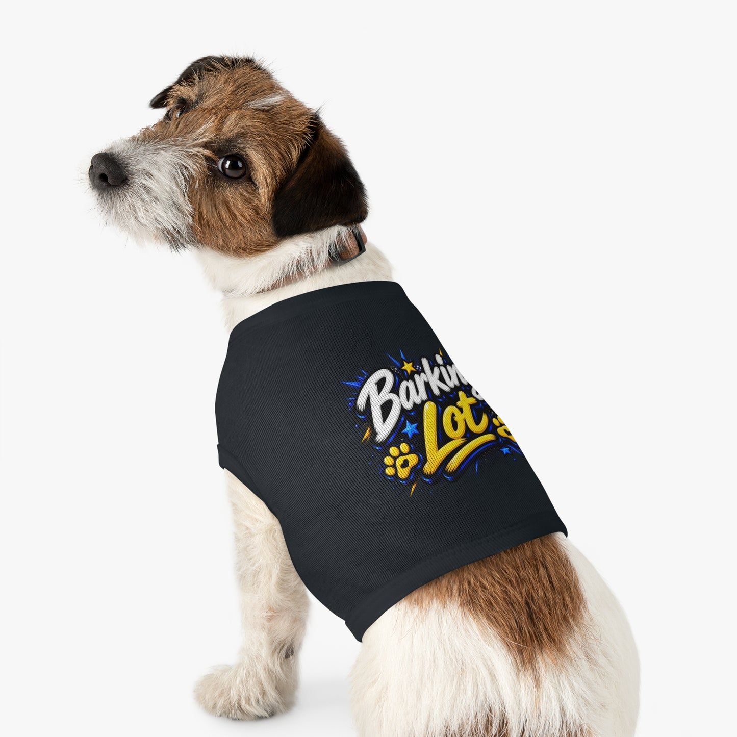 Barking Lot Pet Tank Top – Funny Paw Print Dog Shirt