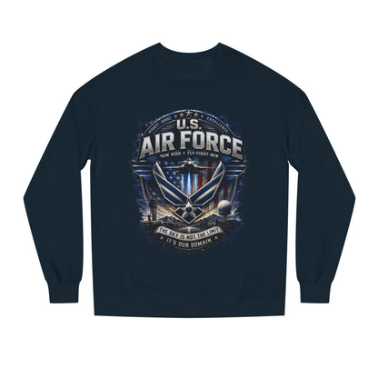 Air Force Crewneck Sweatshirt - U.S. Military Emblem Graphic