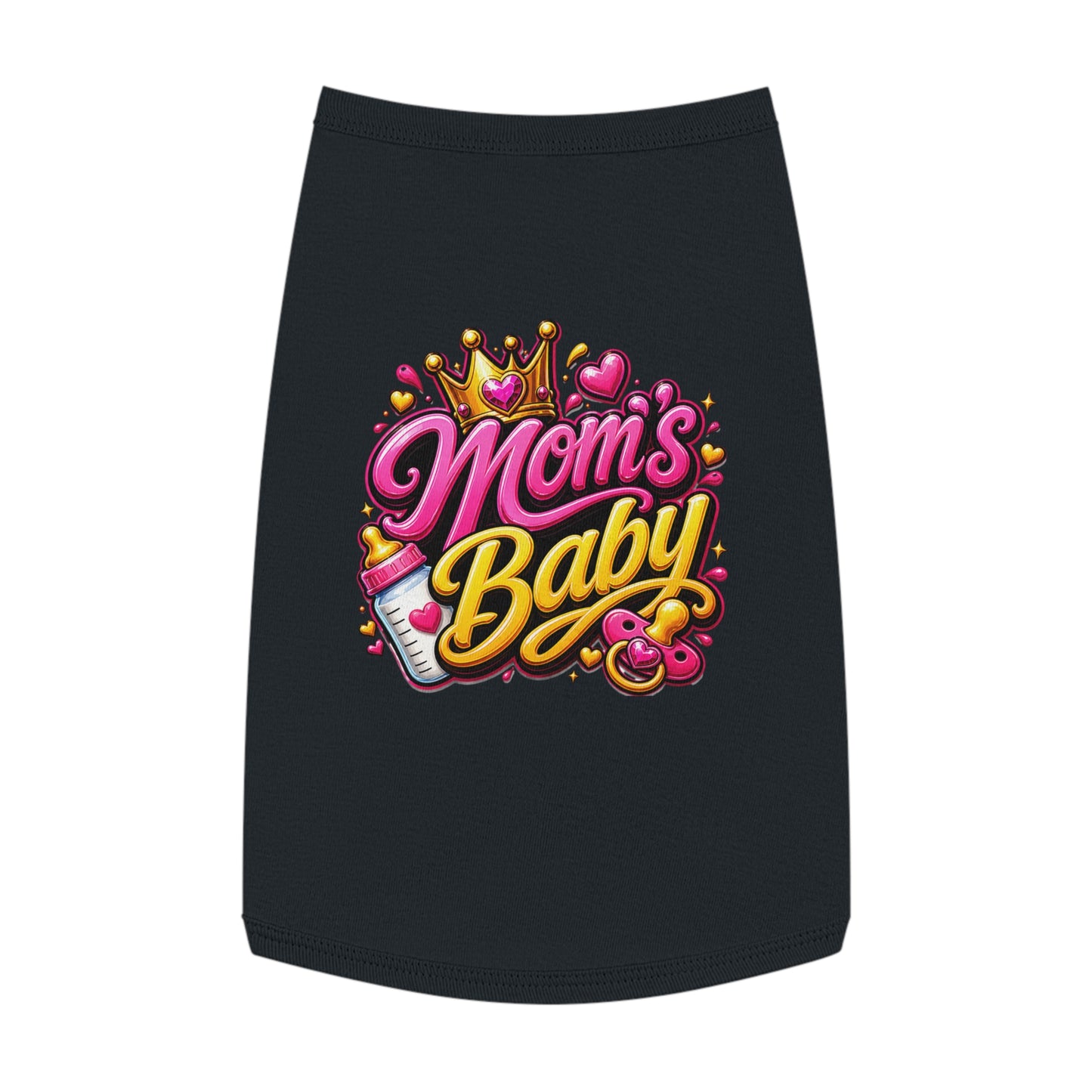 Pet Tank Top — “Mom's Baby” Cute Princess Graphic Dog Tee