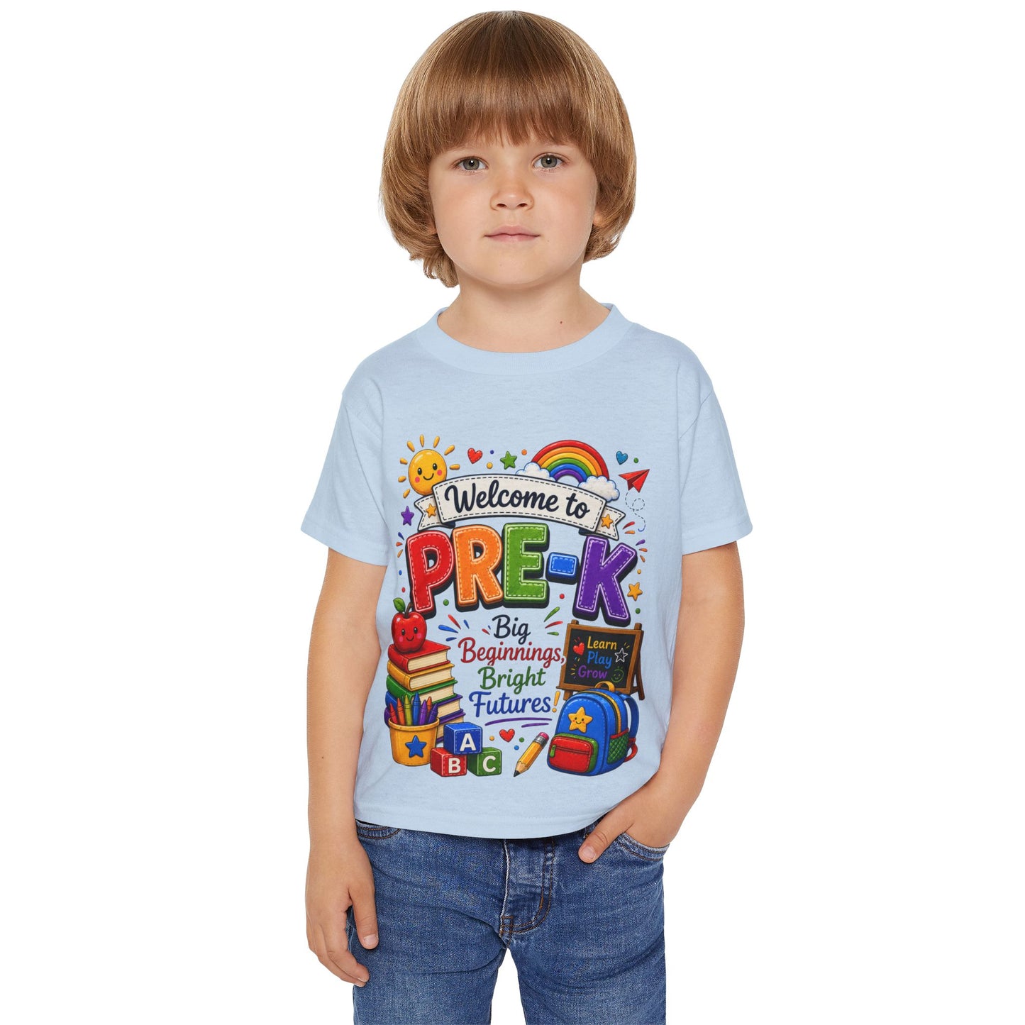 Welcome to Pre-K Toddler T‑Shirt — "Big Beginnings Bright Futures" Back‑to‑School Tee