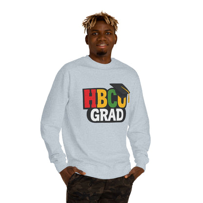 HBCU Grad Sweatshirt — Graduation Crewneck with Mortarboard