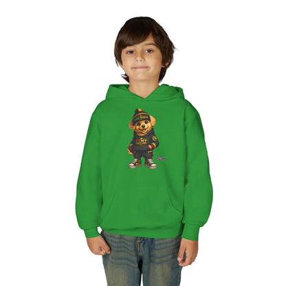 Kids Teddy Bear Hoodie — 'I Love My Culture' Streetwear Youth Sweatshirt