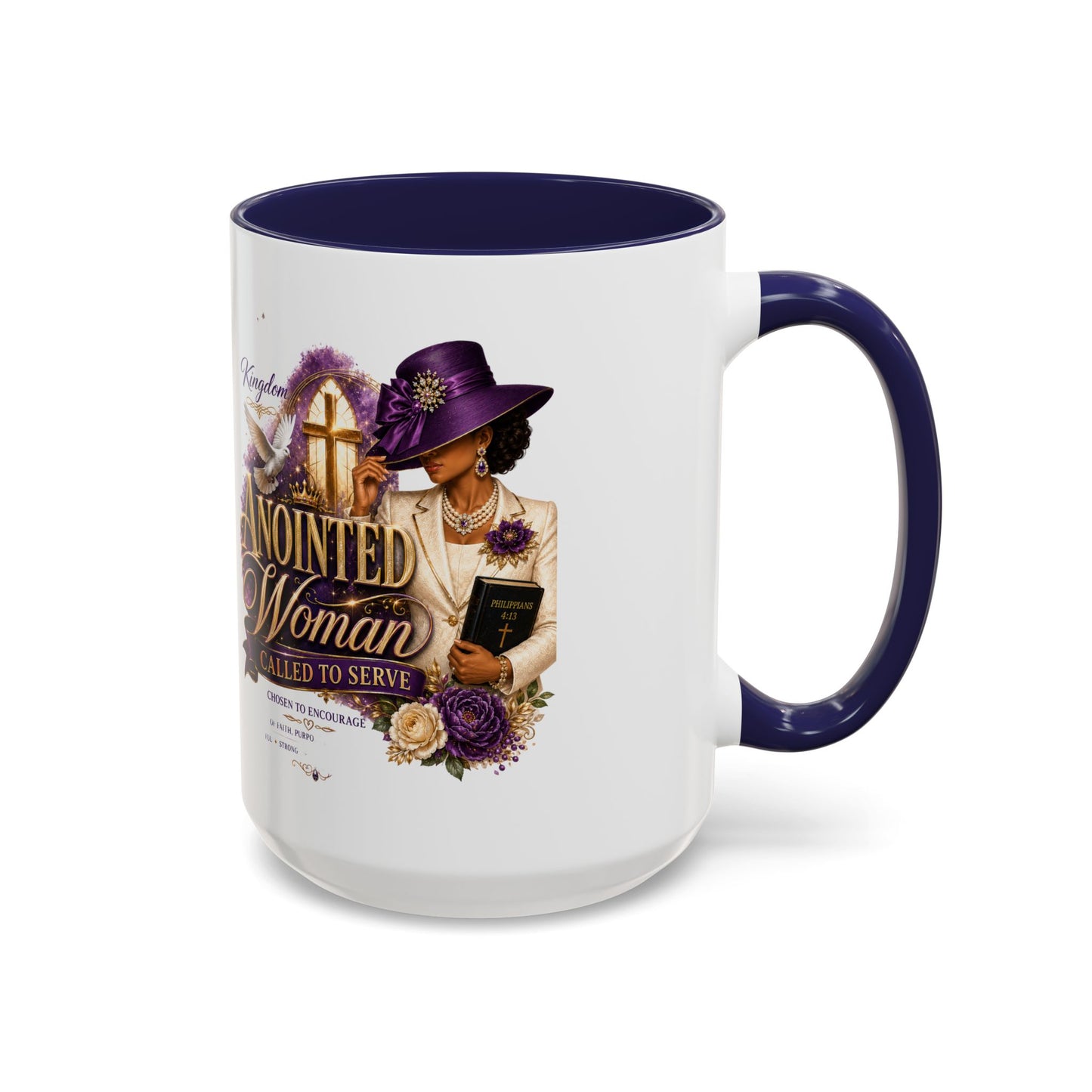 Anointed Woman Coffee Mug — Faithful, Called to Serve Accent Mug (11/15oz)