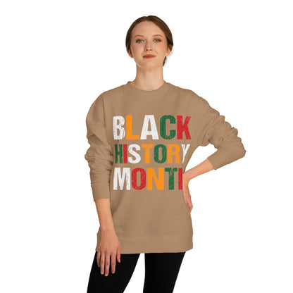Black History Month Sweatshirt — Bold Retro Block Letter Crewneck