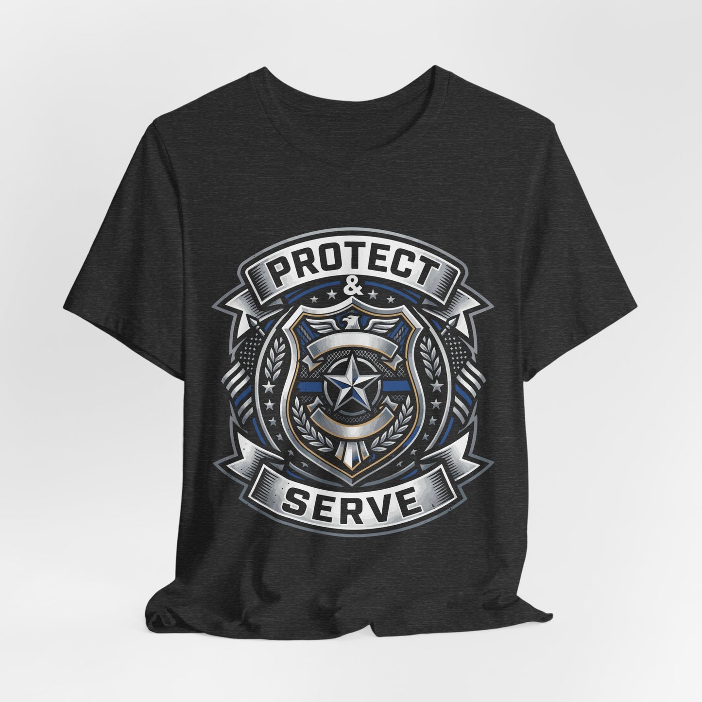 Protect & Serve T-Shirt — Police Badge Emblem Tee