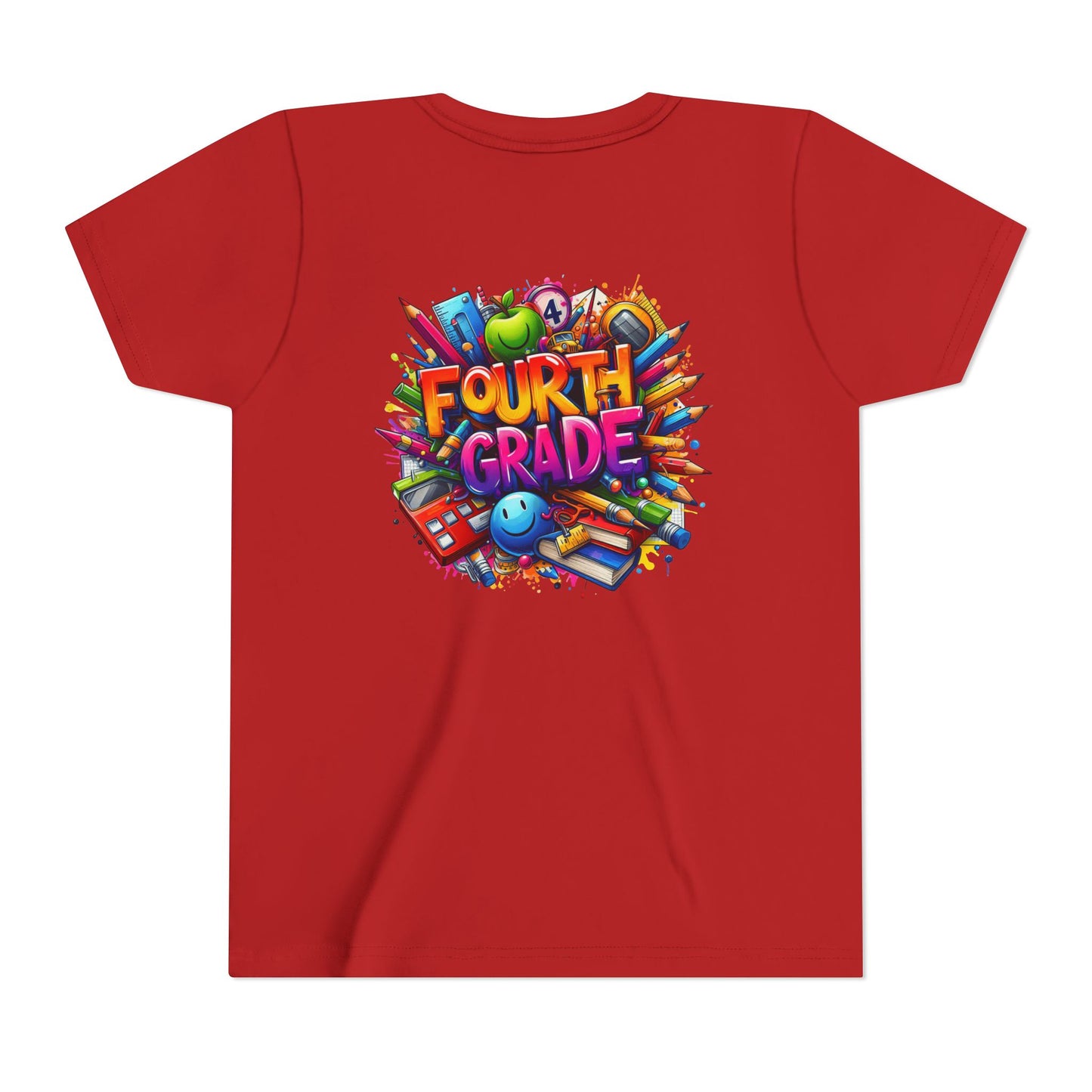 Fourth Grade Youth T‑Shirt – Colorful School Supplies Back to School Tee