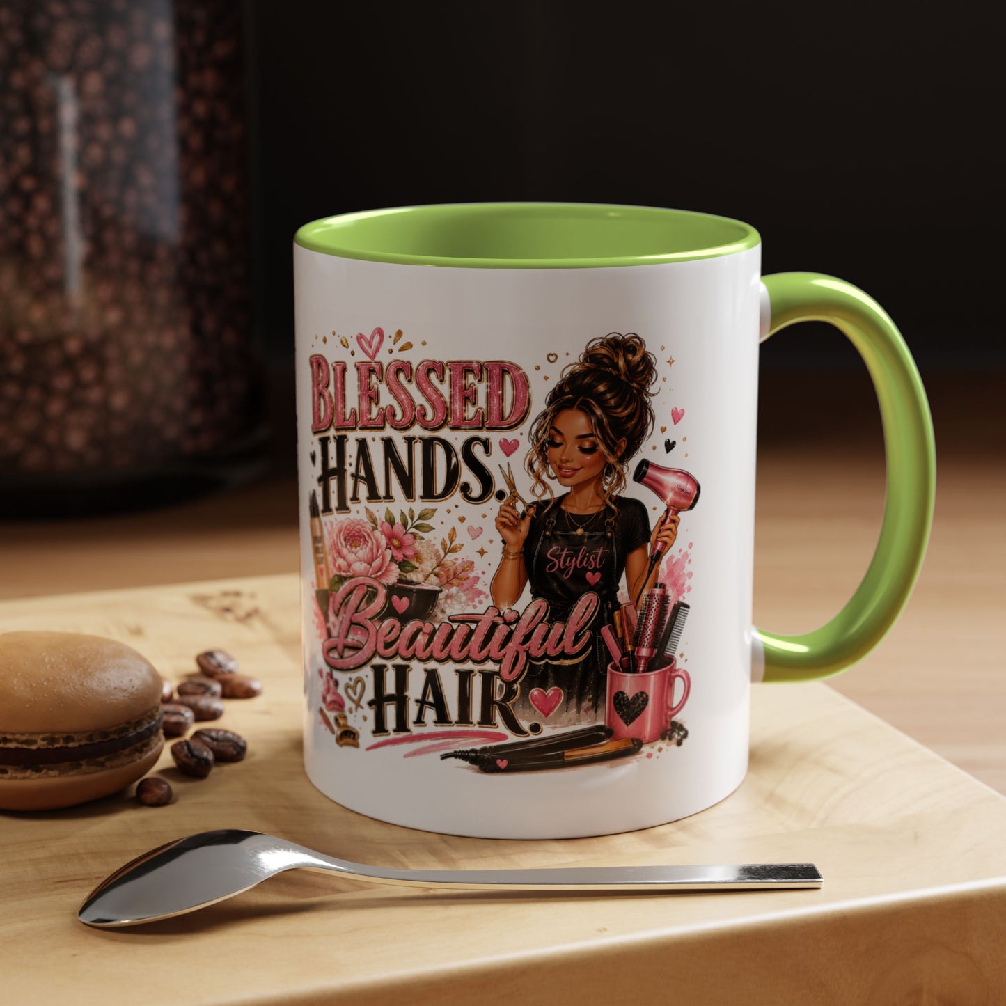 Blessed Hands Beautiful Hair Coffee Mug — Stylist Barber Hairdresser Gift