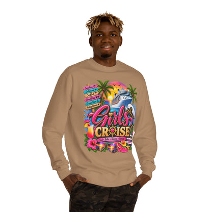 Girls Cruise Sweatshirt — Tropical Bachelorette/Group Vacation Crewneck