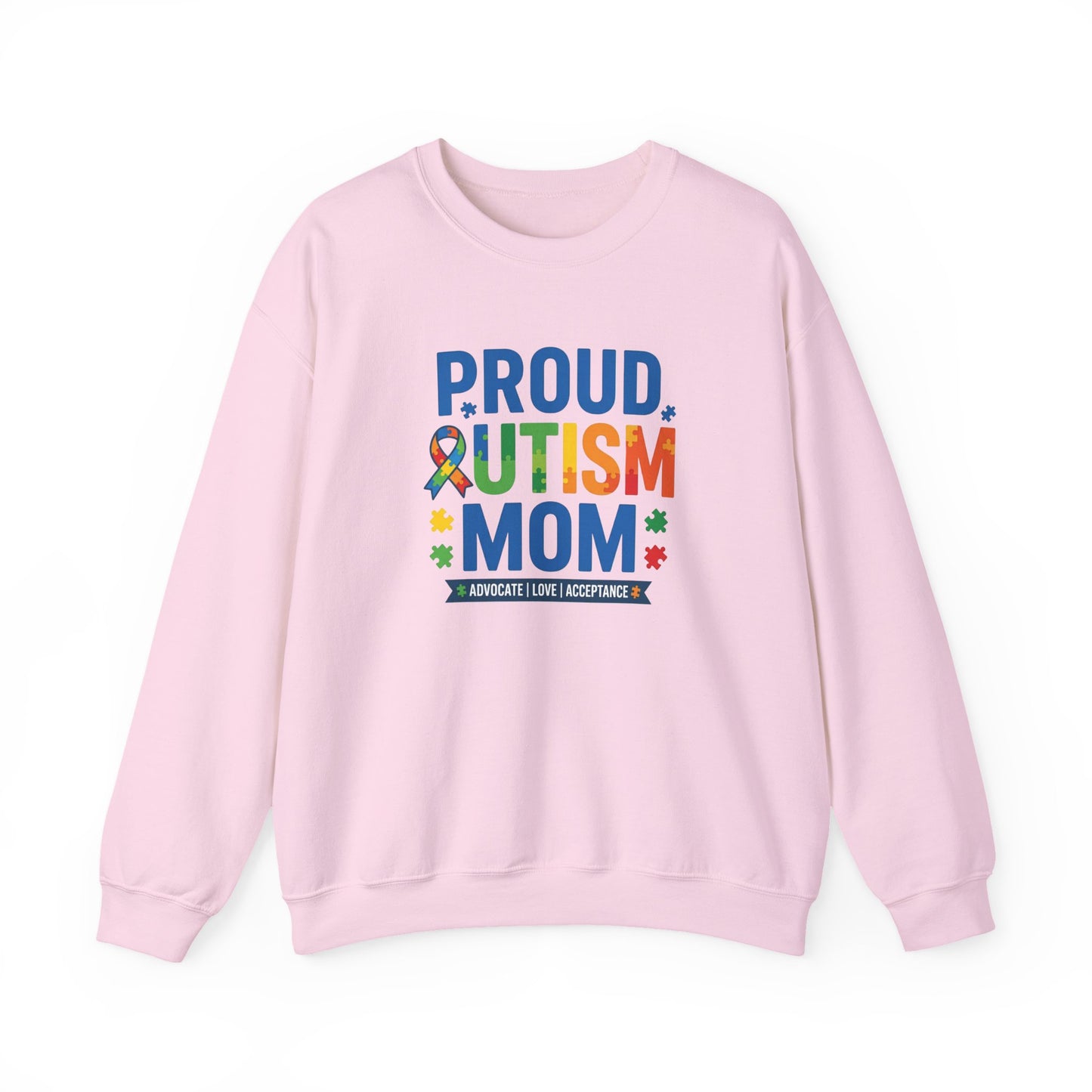 Proud Autism Mom Crewneck Sweatshirt