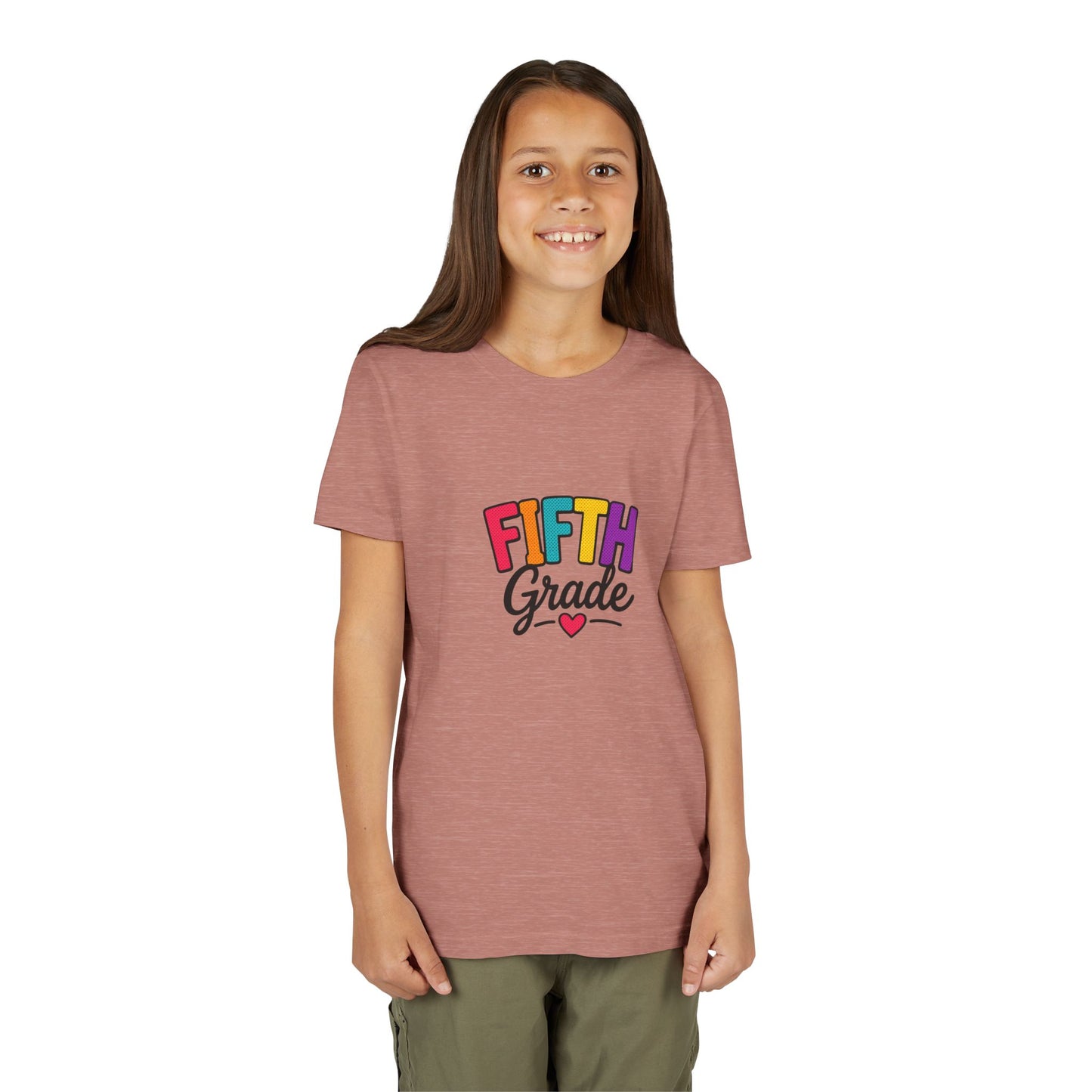 Fifth Grade Kids T‑Shirt – Colorful Back-to-School Tee with Heart
