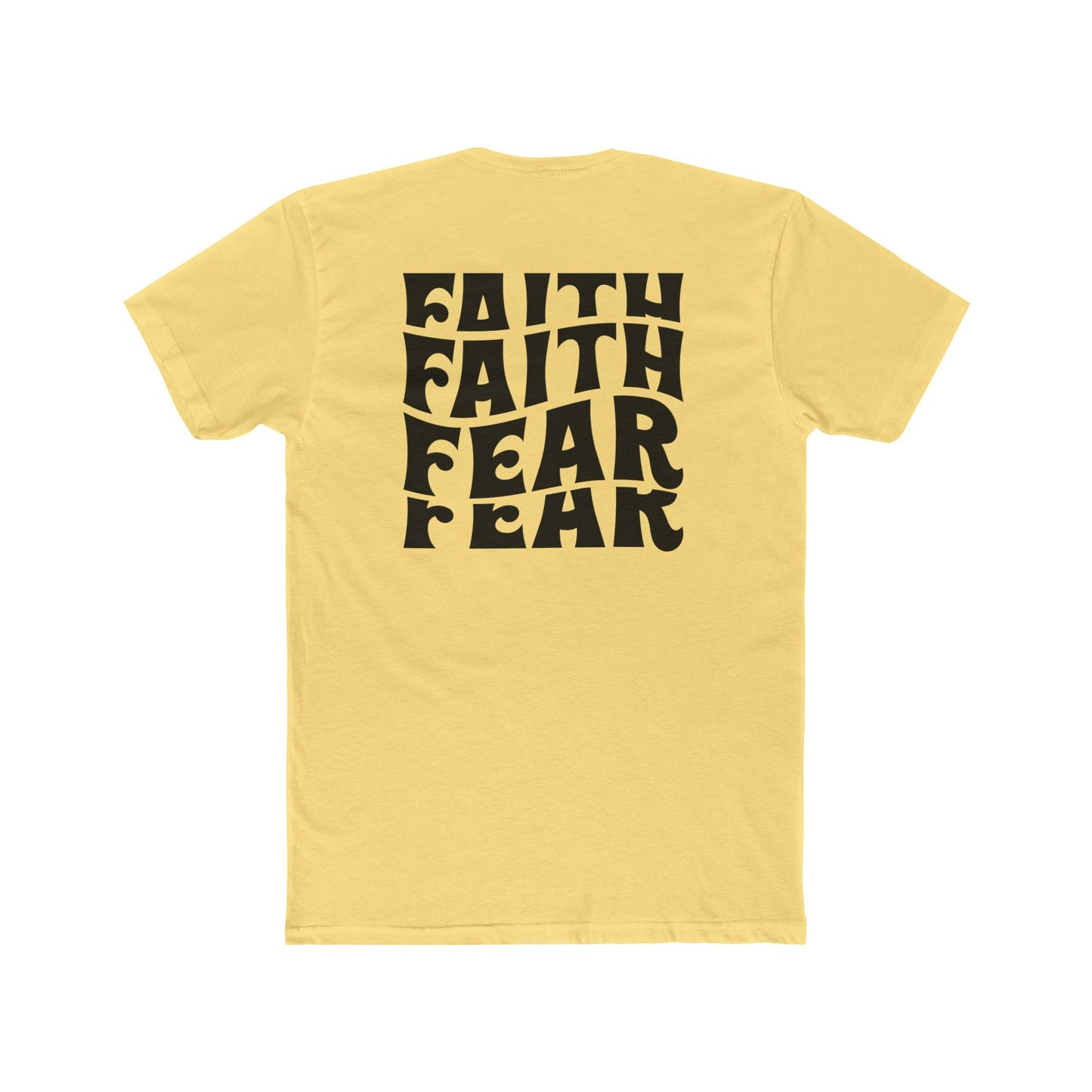 Faith Over Fear T‑Shirt — Bold Retro Typography Spiritual Tee