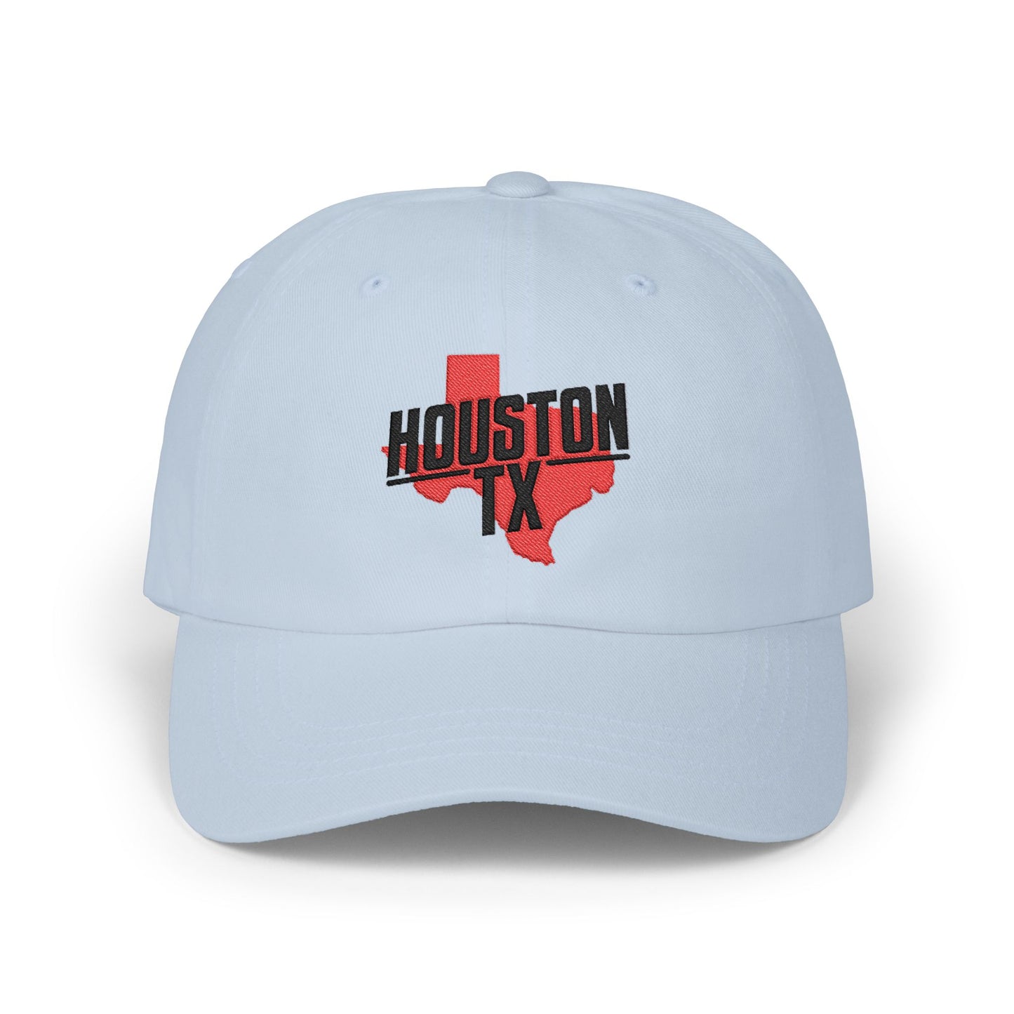 Houston TX Dad Cap — Embroidered Texas Outline Baseball Hat