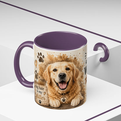 Dog Lover Coffee Mug — "Happiness is a Wet Nose, Wagging Tail" Accent Mug