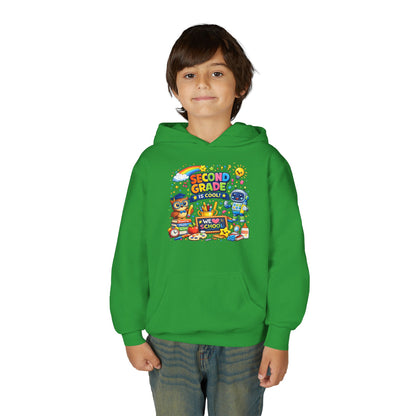 Second Grade Hoodie — 'Second Grade Is Cool' Kids Back-to-School Sweatshirt