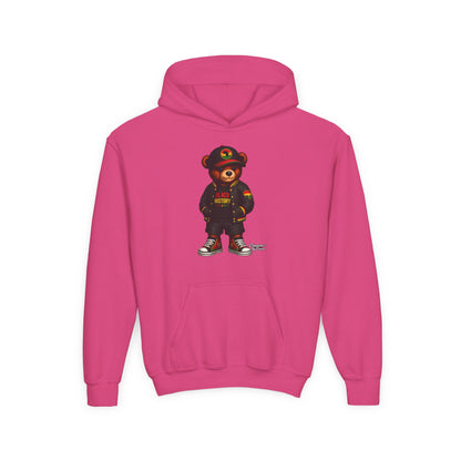 Youth Bear Hoodie — 'Follow Your History' Streetwear Kids Sweatshirt