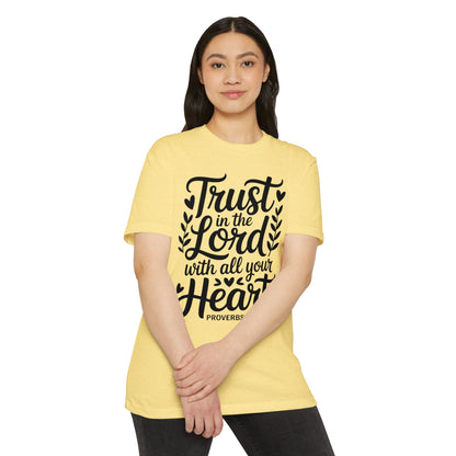 Trust in the Lord with All Your Heart T-Shirt — Proverbs 3:5 Christian Faith Tee