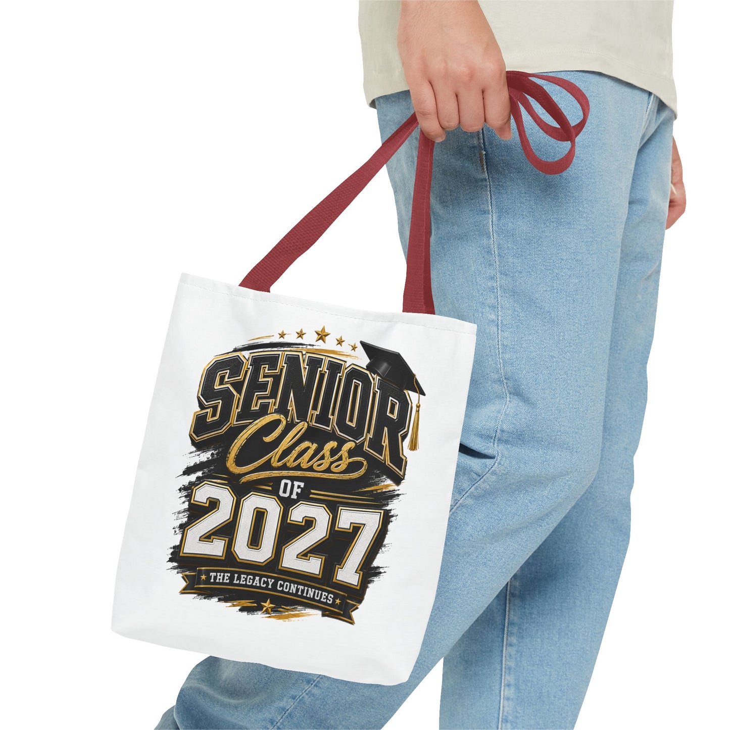 Senior Class of 2027 Tote Bag – Graduation Gift Tote with Cap Graphic