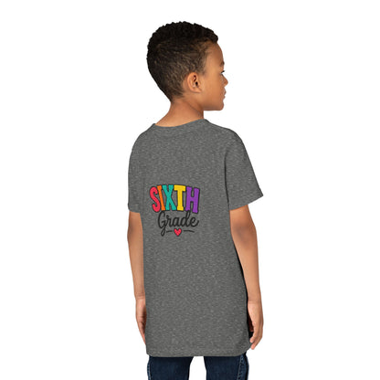 Sixth Grade Youth Tee – Colorful Back to School Shirt
