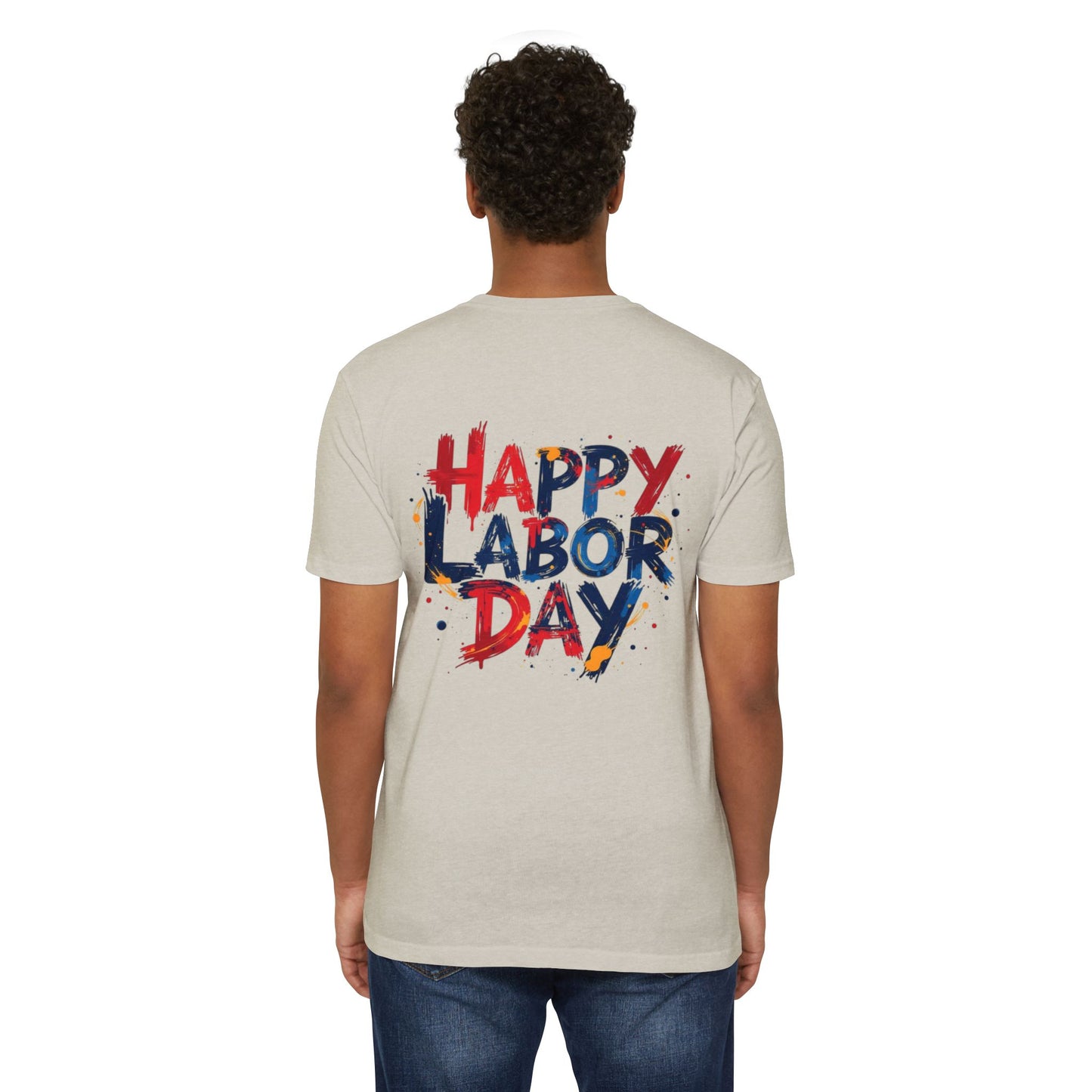 Labor Day Graphic T-Shirt — "Happy Labor Day" Patriotic Celebration Tee