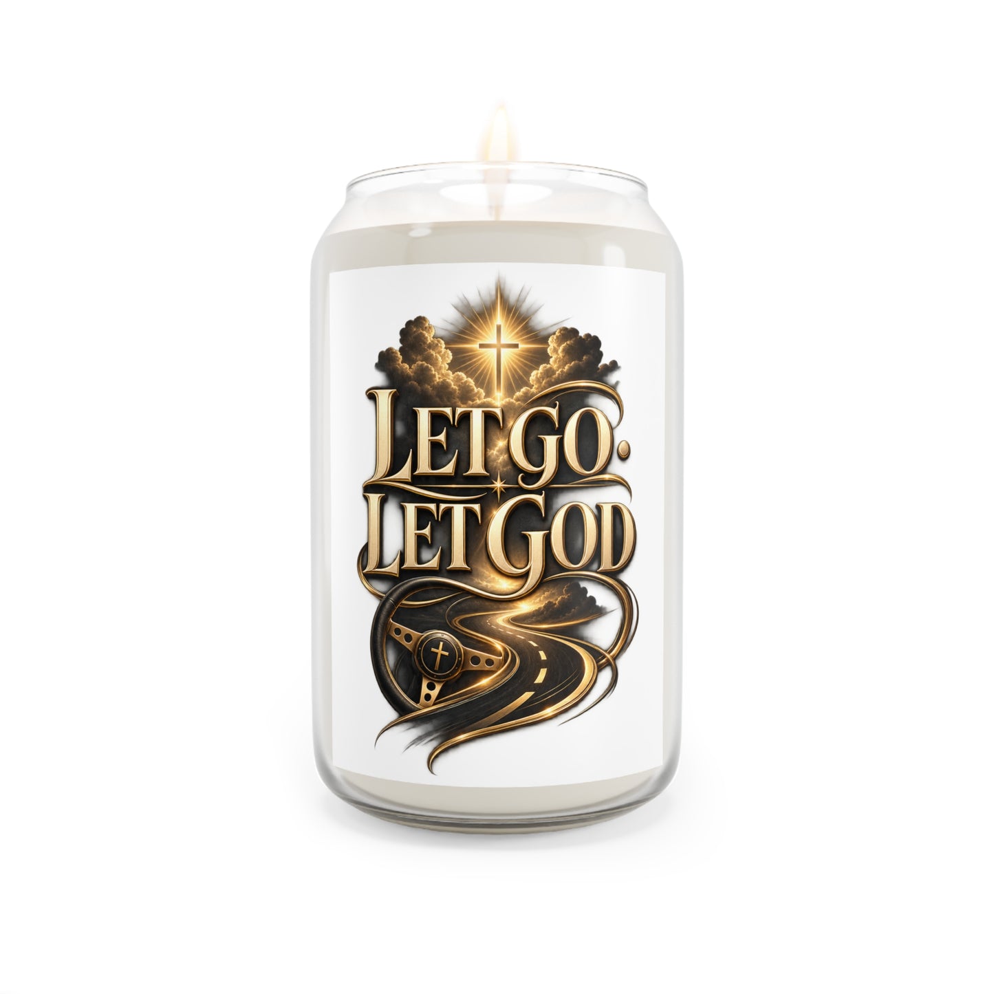 Let Go Let God Soy Candle — 13.75oz Inspirational Scented Candle