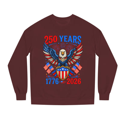 250 Years 1776–2026 Eagle Crewneck Sweatshirt — Patriotic 250th Anniversary