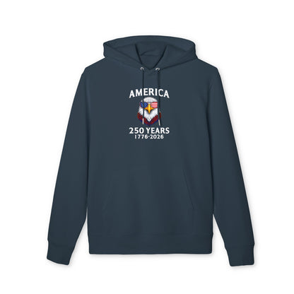 America 250 Years Hoodie — Patriotic Bald Eagle 1776–2026 Commemorative Sweatshirt
