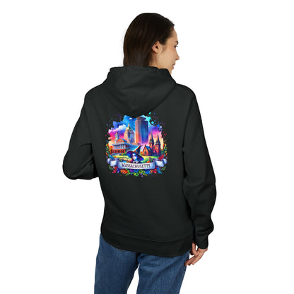 Massachusetts Skyline Hoodie – Colorful Boston Landmark Pullover