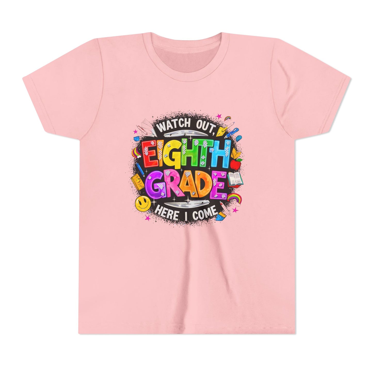 Eighth Grade Kids T‑Shirt — "Watch Out, Eighth Grade Here I Come" Back-to-School Tee