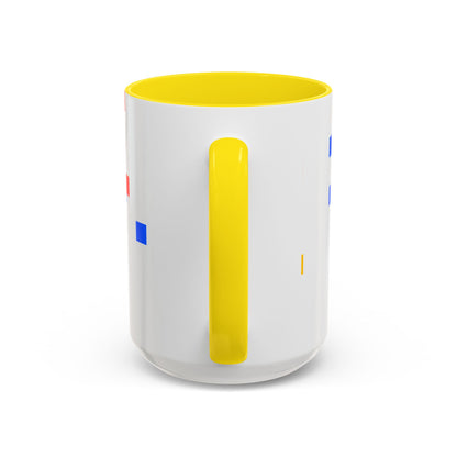 Autism Acceptance Accent Coffee Mug – Colorful Puzzle Square Design (11/15 oz)