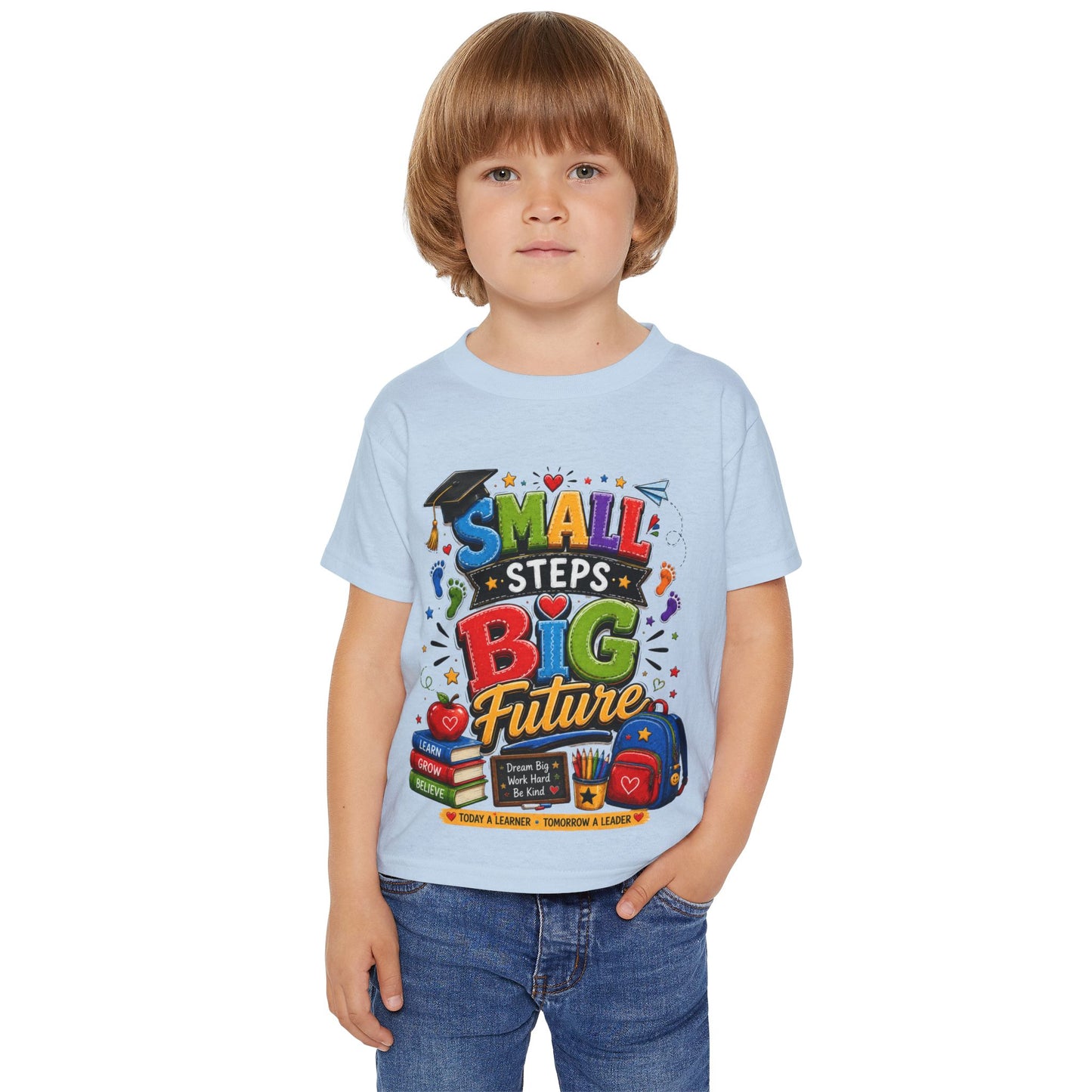 Toddler T-Shirt "Small Steps Big Future" Back-to-School Shirt