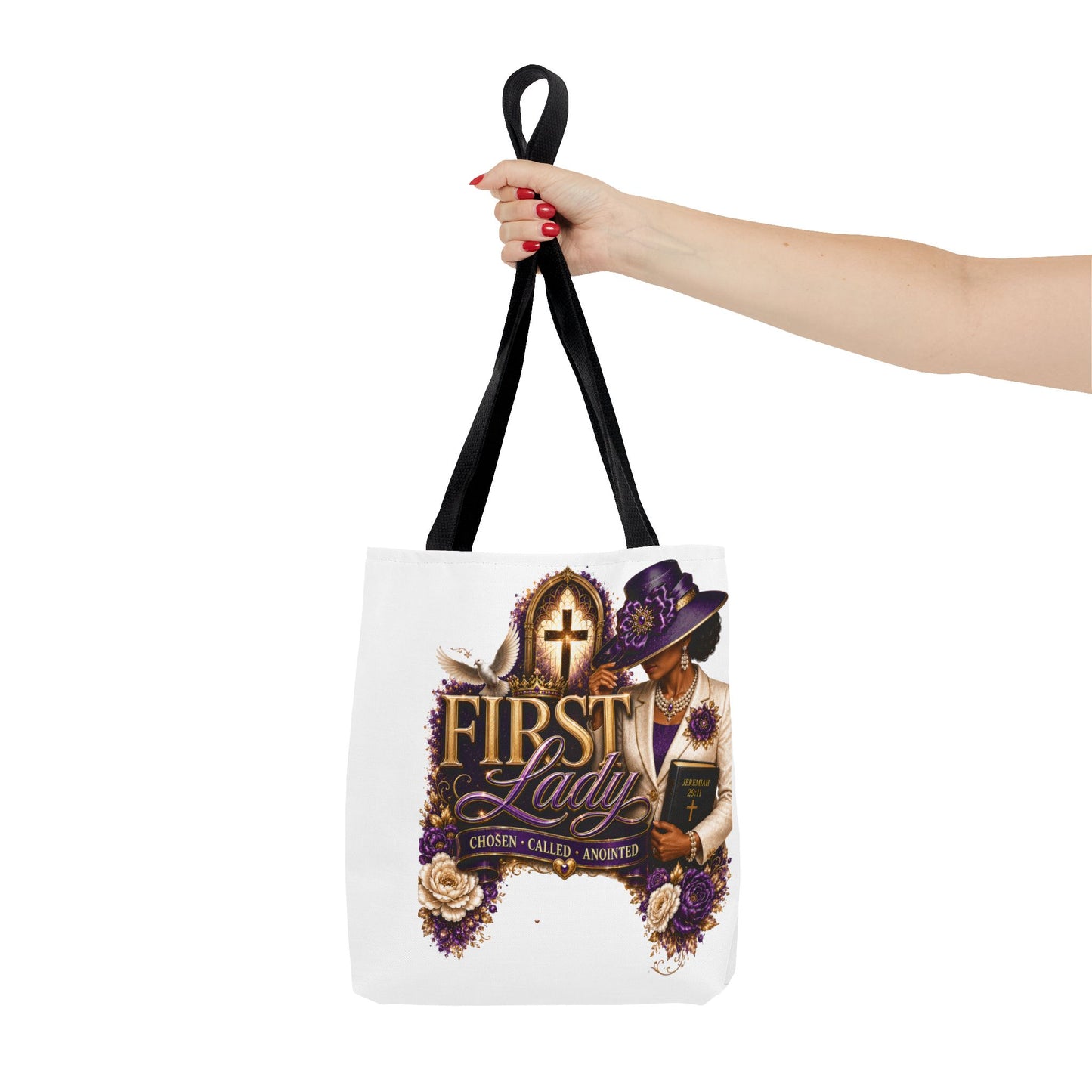 First Lady Christian Tote Bag — Chosen, Called, Anointed Church Purse