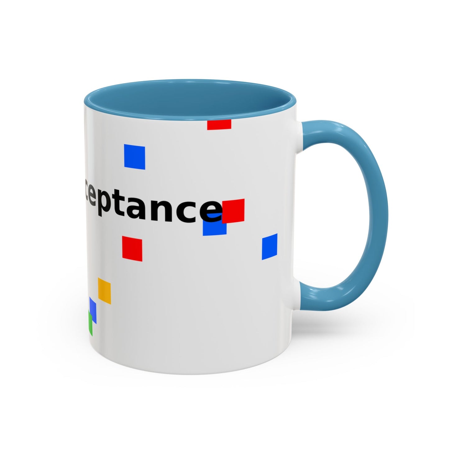 Autism Acceptance Accent Coffee Mug – Colorful Puzzle Square Design (11/15 oz)