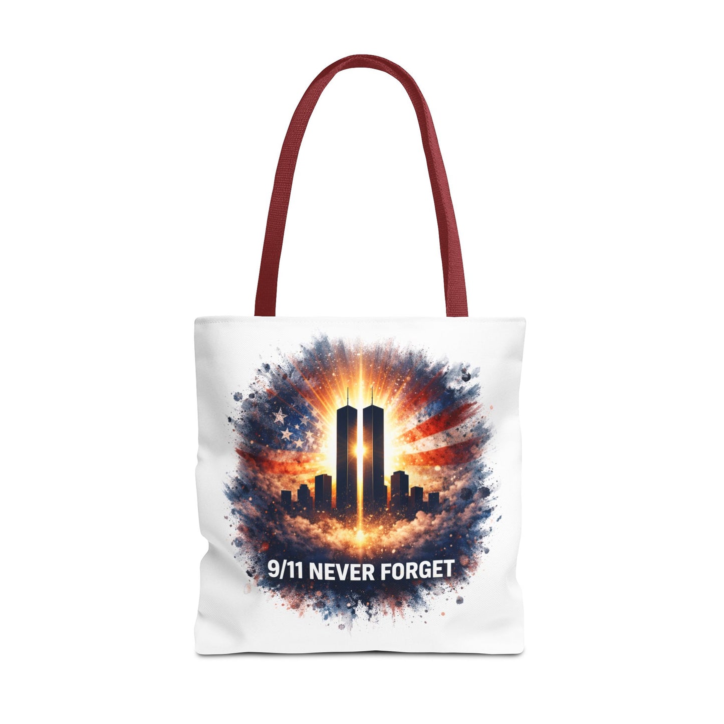 9/11 Never Forget Memorial Tote Bag — Twin Towers Tribute Tote