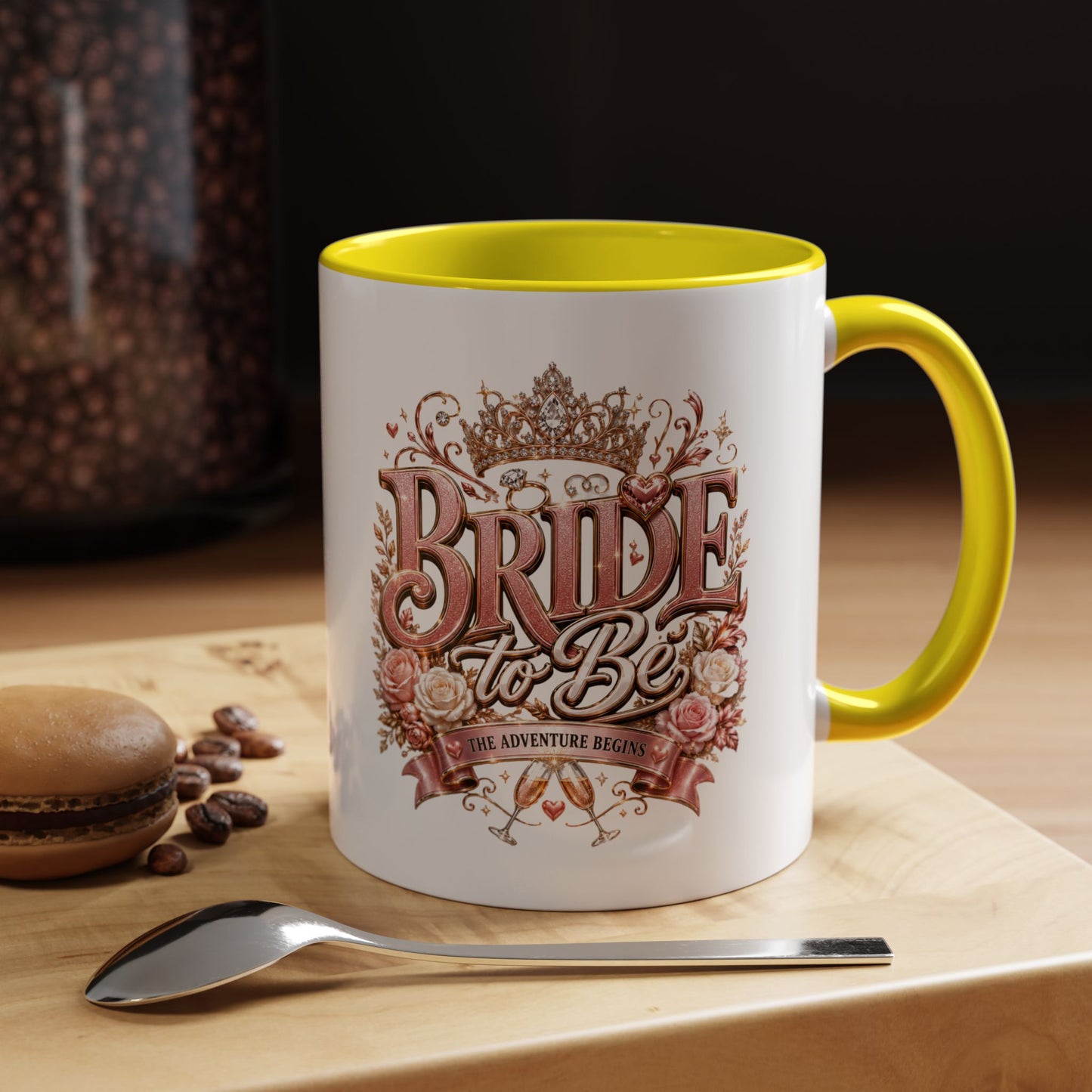 Bride to Be Coffee Mug — Floral Bridal Accent Mug (11/15oz)
