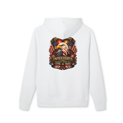 Patriotic Eagle Hoodie — United States 1776–2026 Flag Design