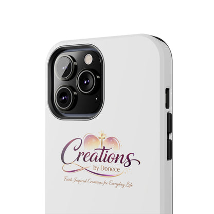 Creations by Donece Soft-Touch Tough Phone Case — Faith-Inspired Logo Protective Cover
