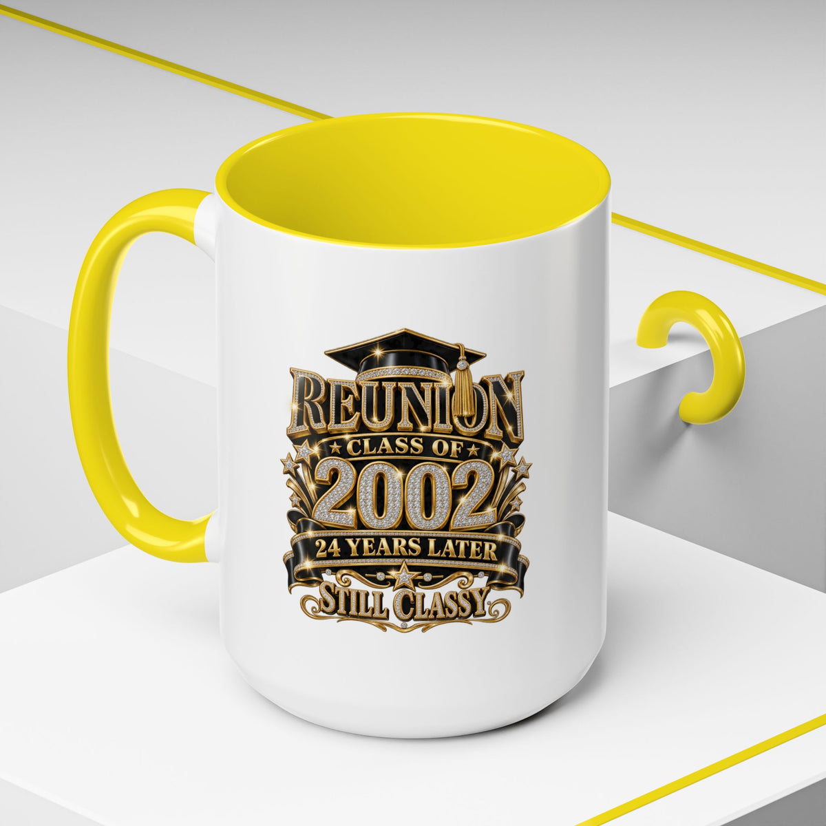 Class of 2002 Reunion Coffee Mug — "Still Classy" Accent Mug (11/15oz)